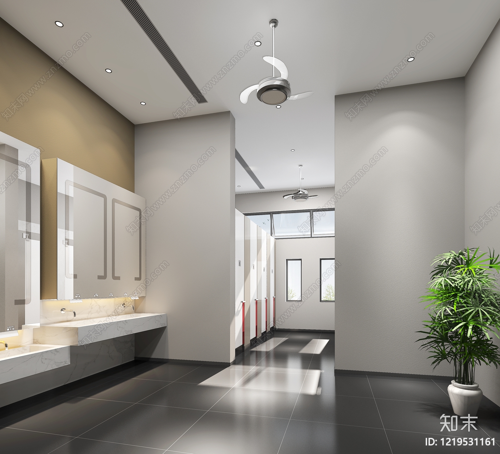 极简主义公共卫生间3D模型下载【ID:1219531161】