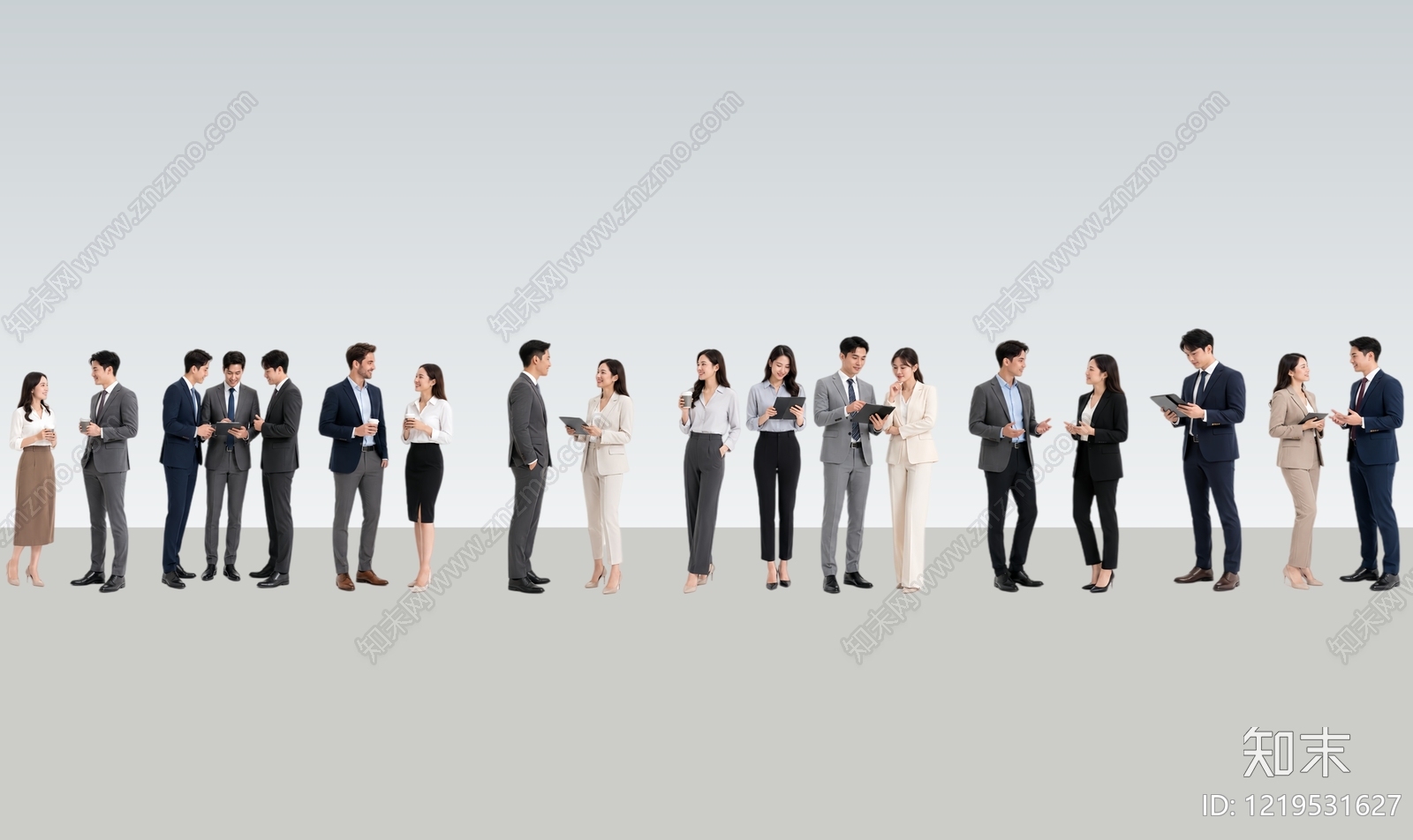 现代简约多人SU模型下载【ID:1219531627】