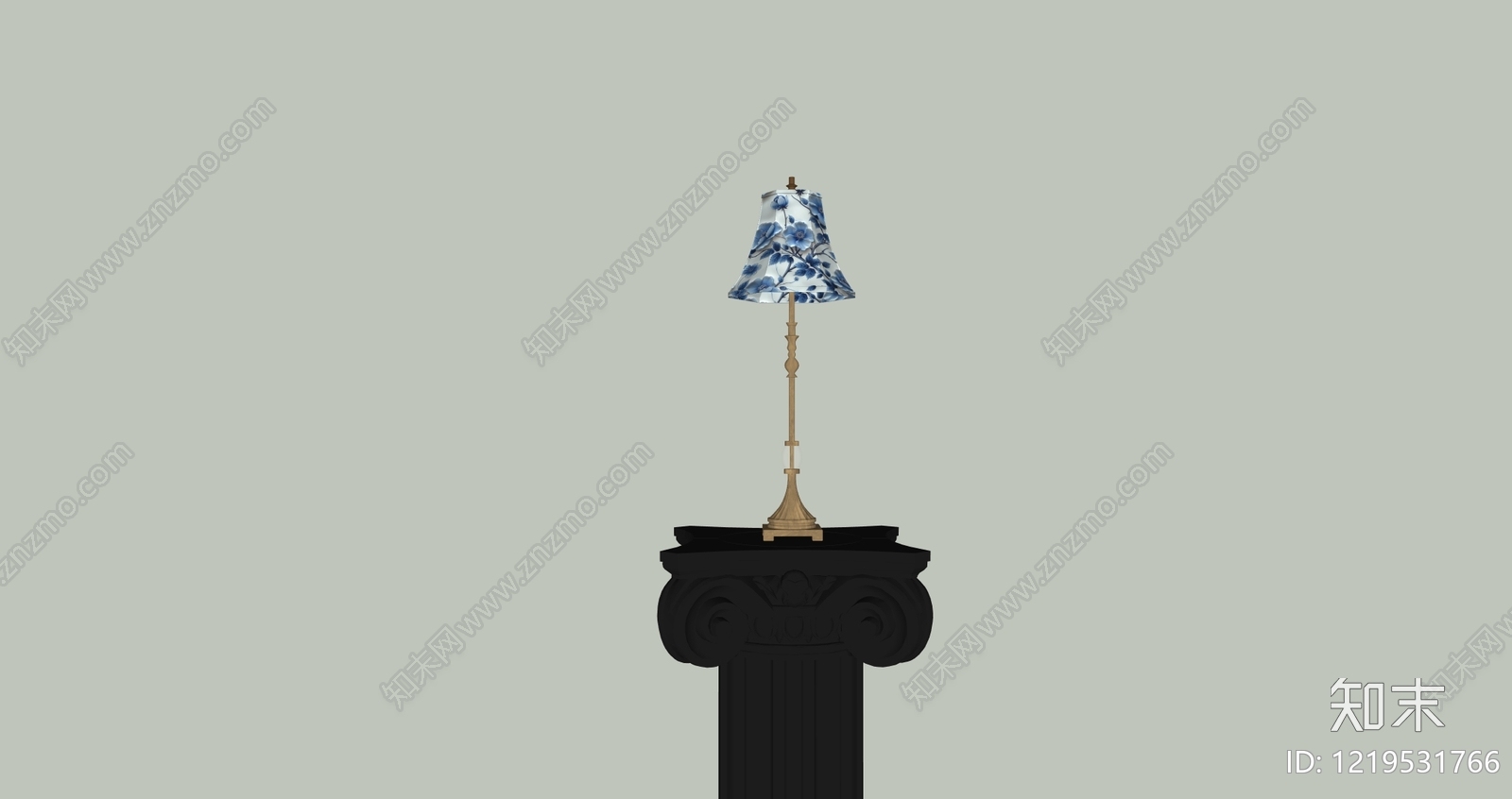 新中式台灯SU模型下载【ID:1219531766】