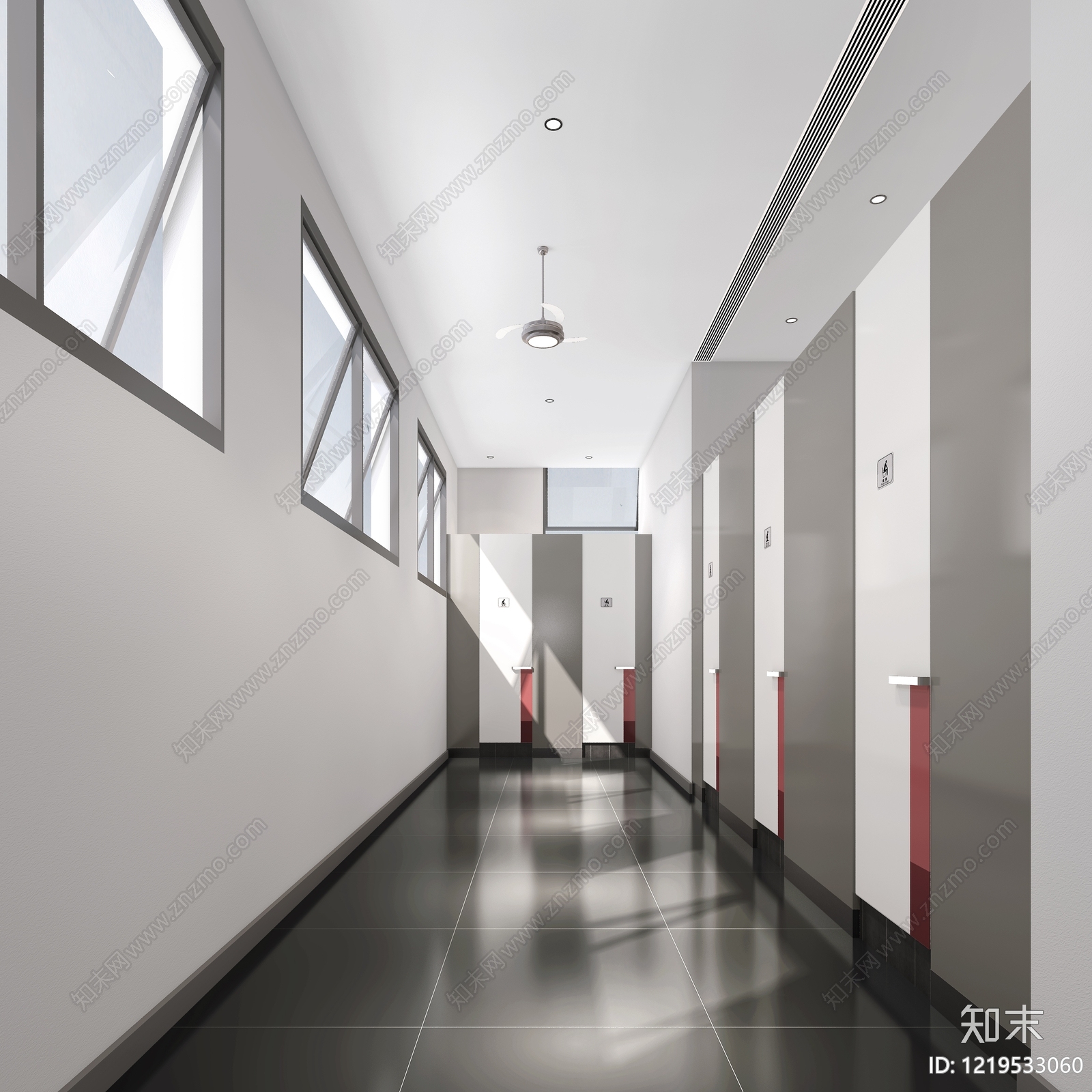 极简公共卫生间3D模型下载【ID:1219533060】