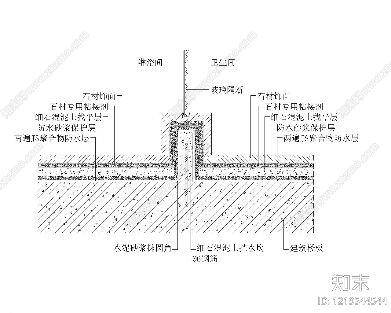 墙面节点详图cad施工图下载【ID:1219544544】