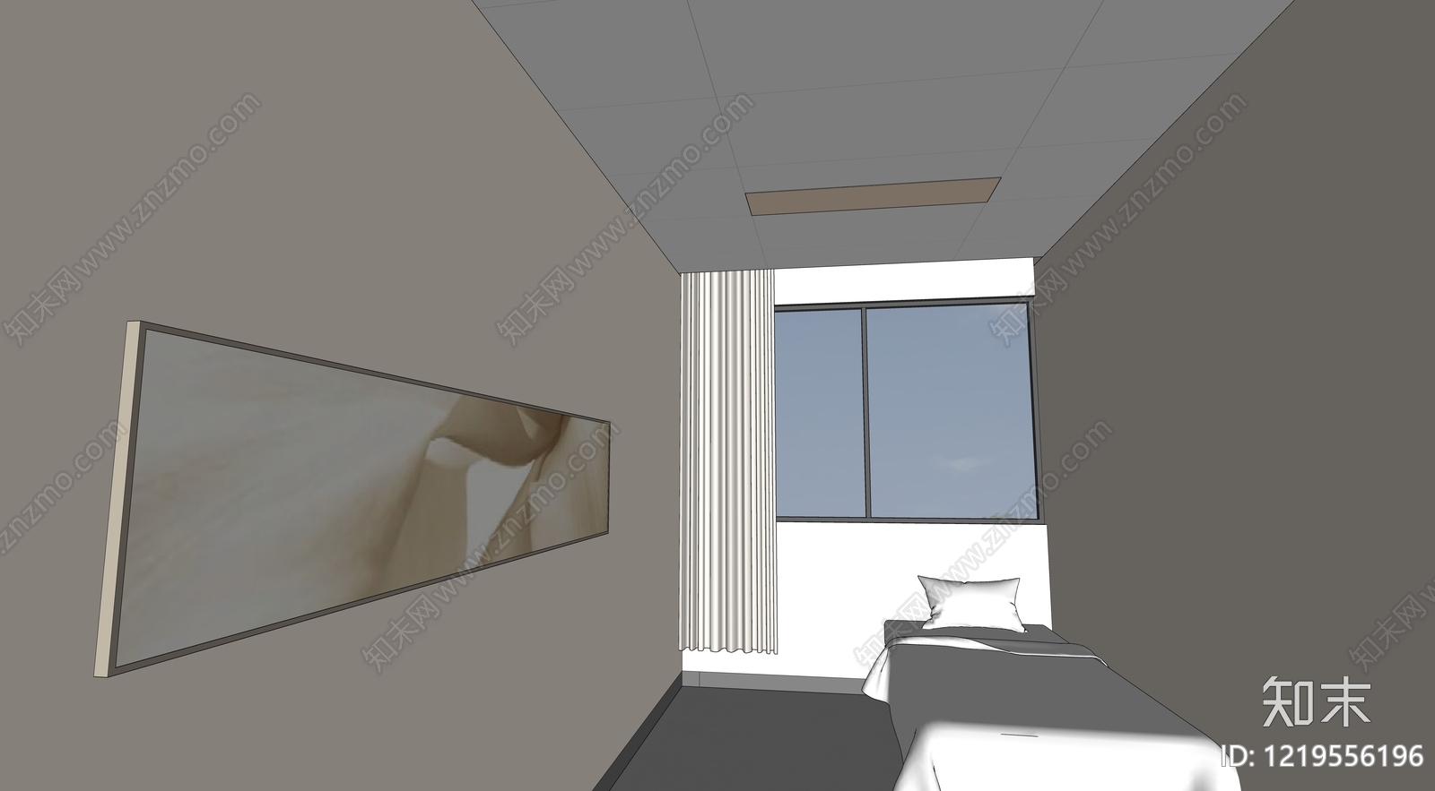 现代简约医院SU模型下载【ID:1219556196】