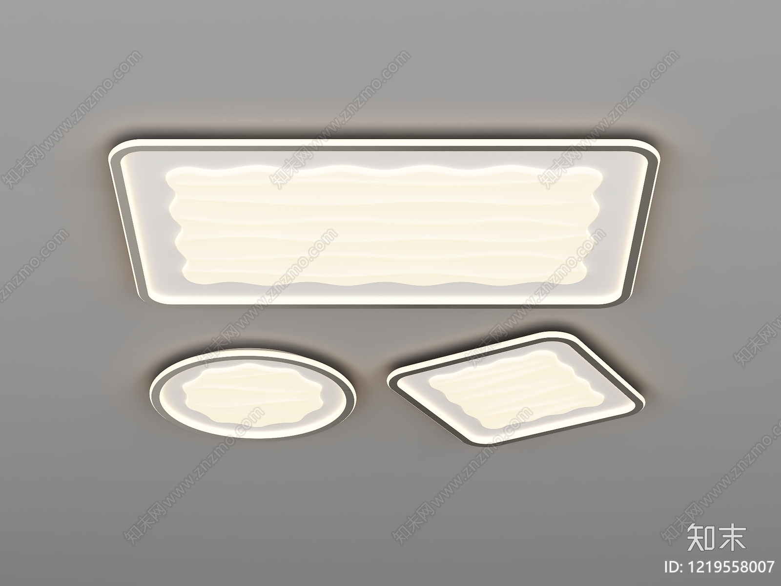 极简灯具组合3D模型下载【ID:1219558007】