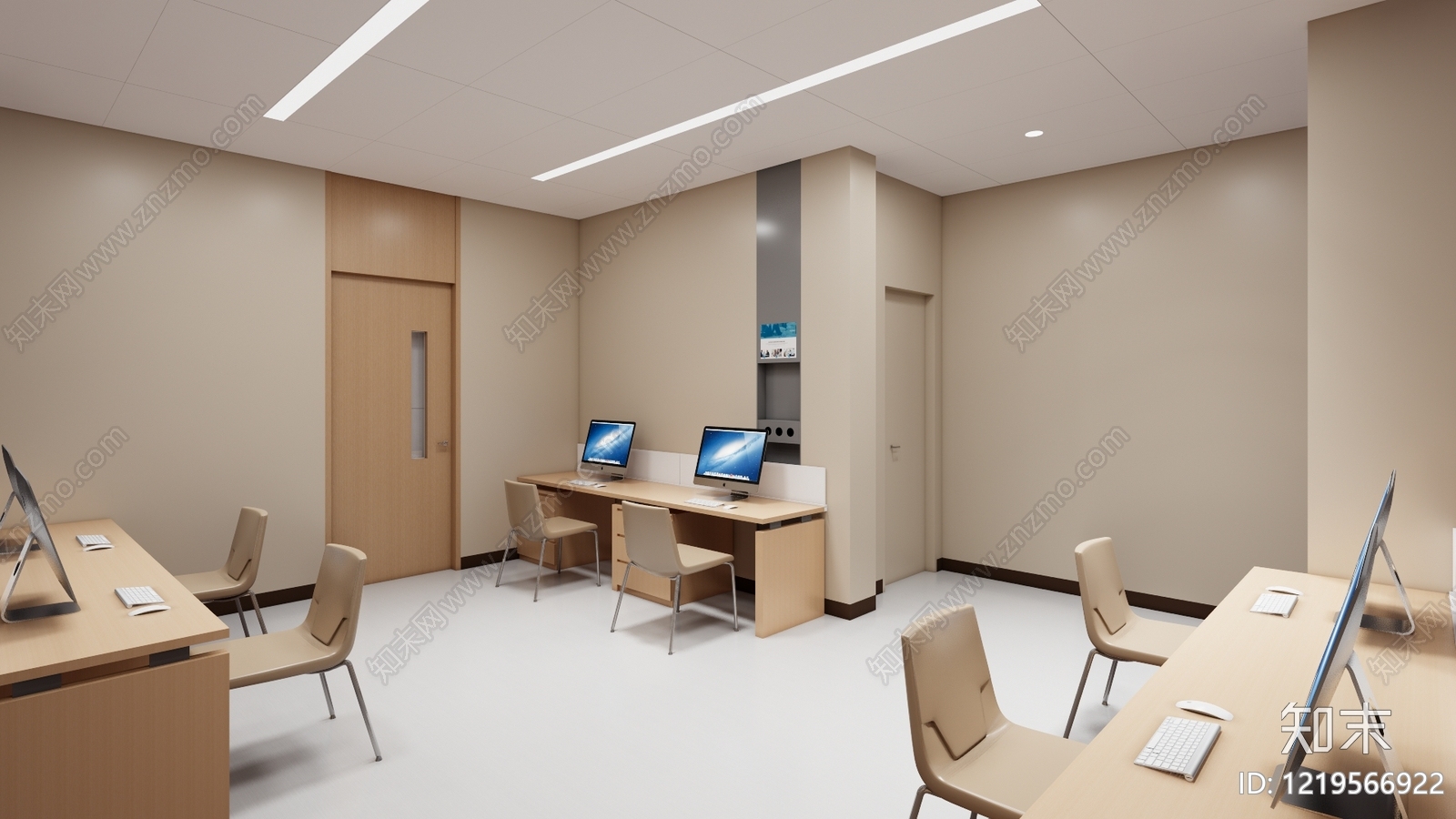 现代简约医院SU模型下载【ID:1219566922】