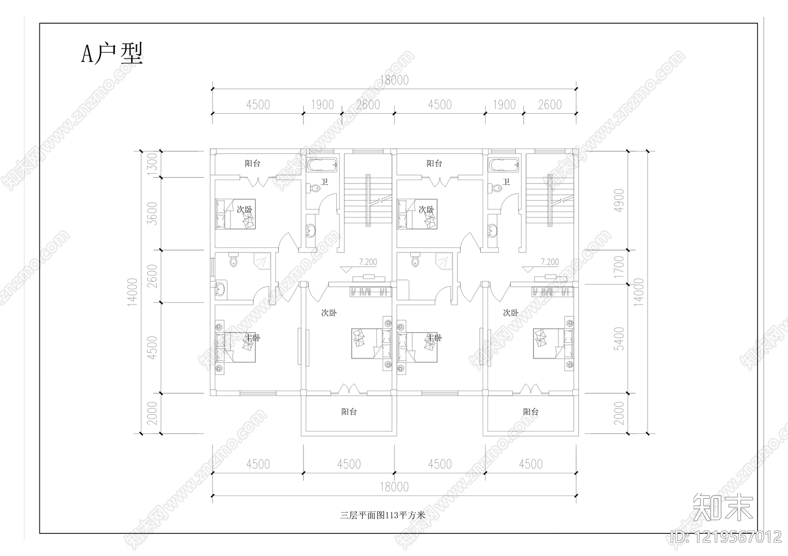 别墅建筑cad施工图下载【ID:1219567012】
