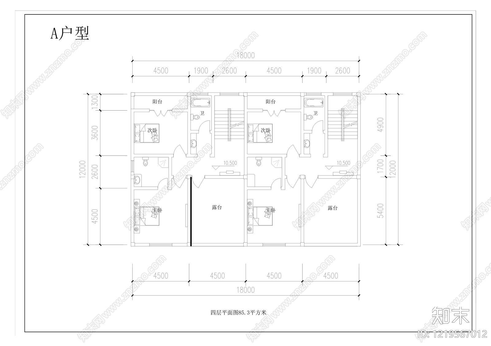 别墅建筑cad施工图下载【ID:1219567012】