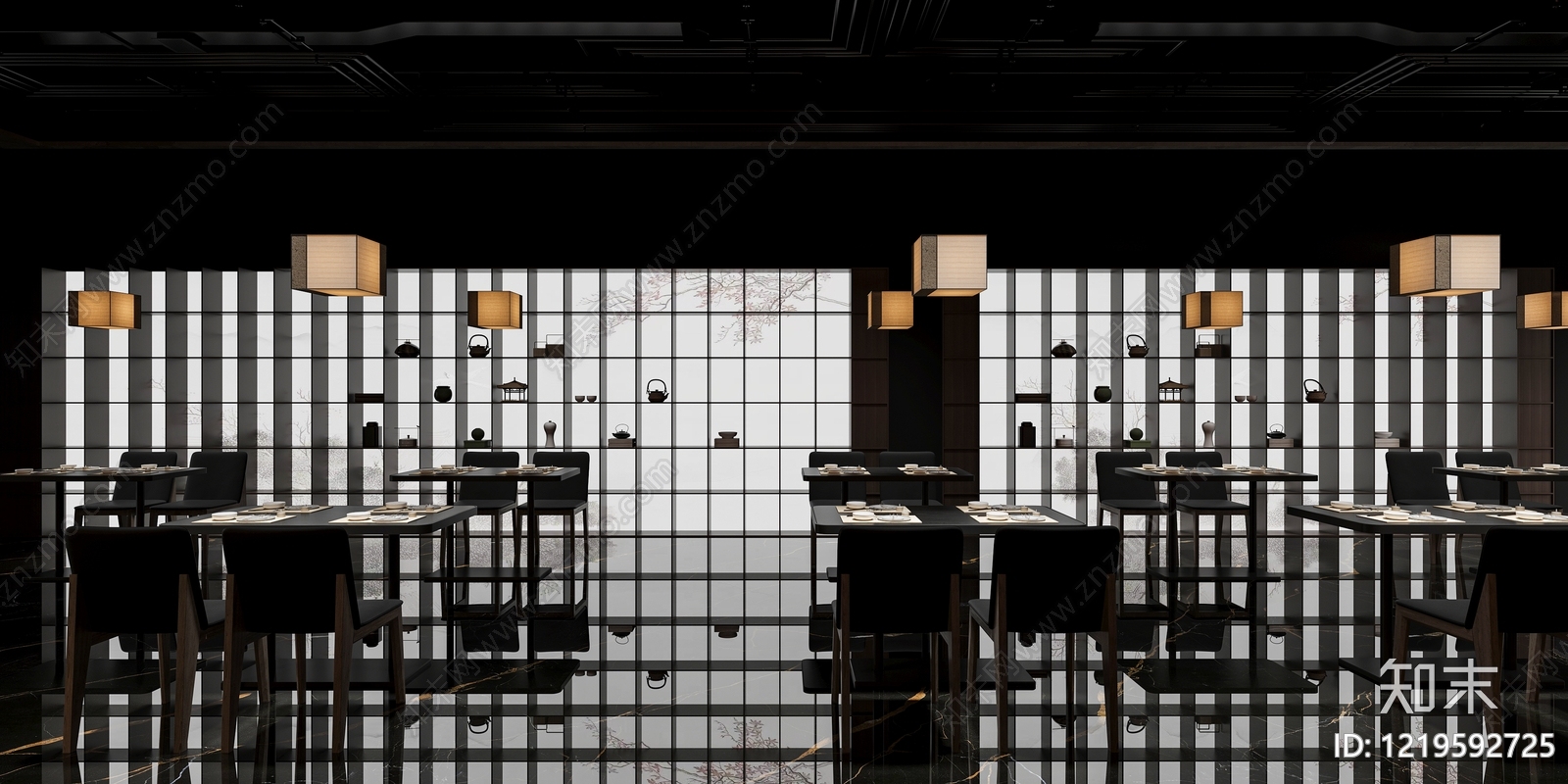 新中式其他餐饮空间3D模型下载【ID:1219592725】