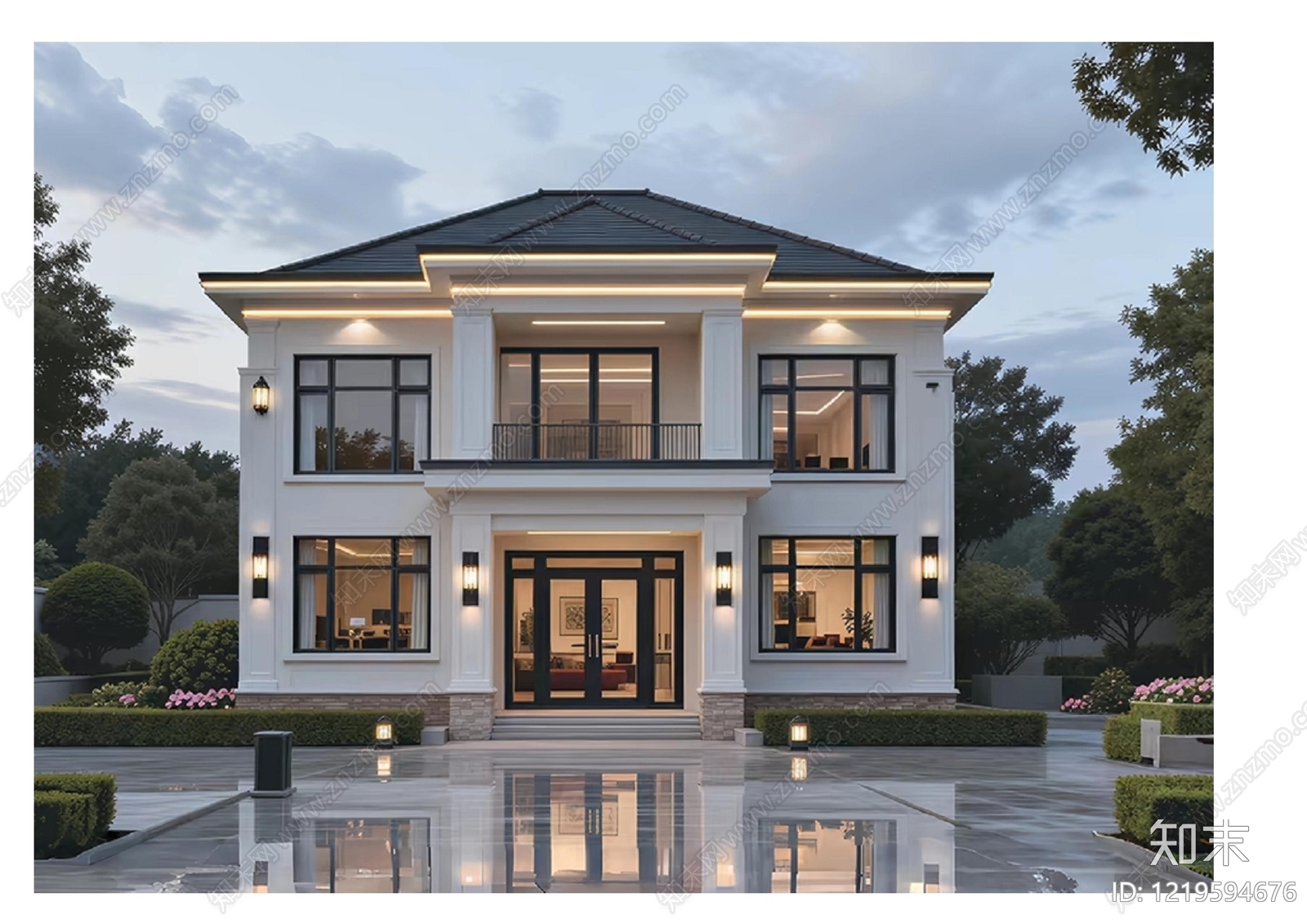 别墅建筑cad施工图下载【ID:1219594676】