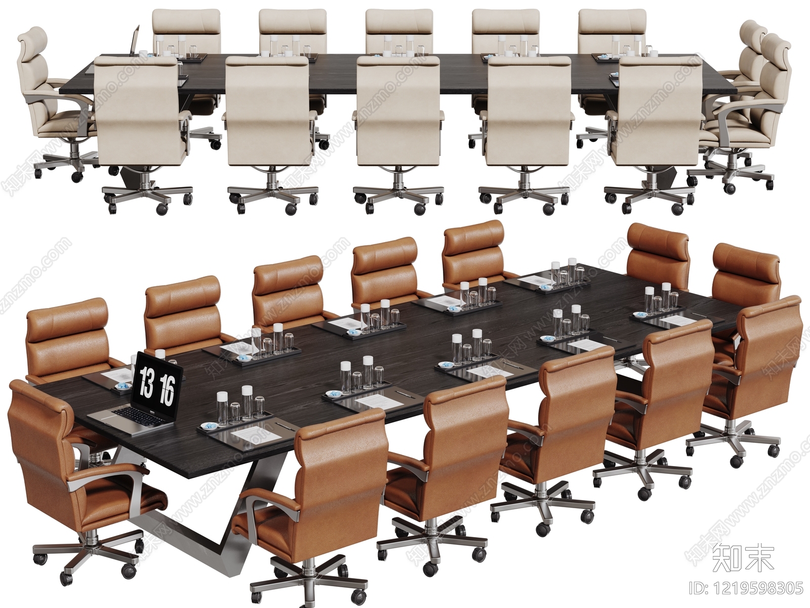 现代简约办公桌椅3D模型下载【ID:1219598305】