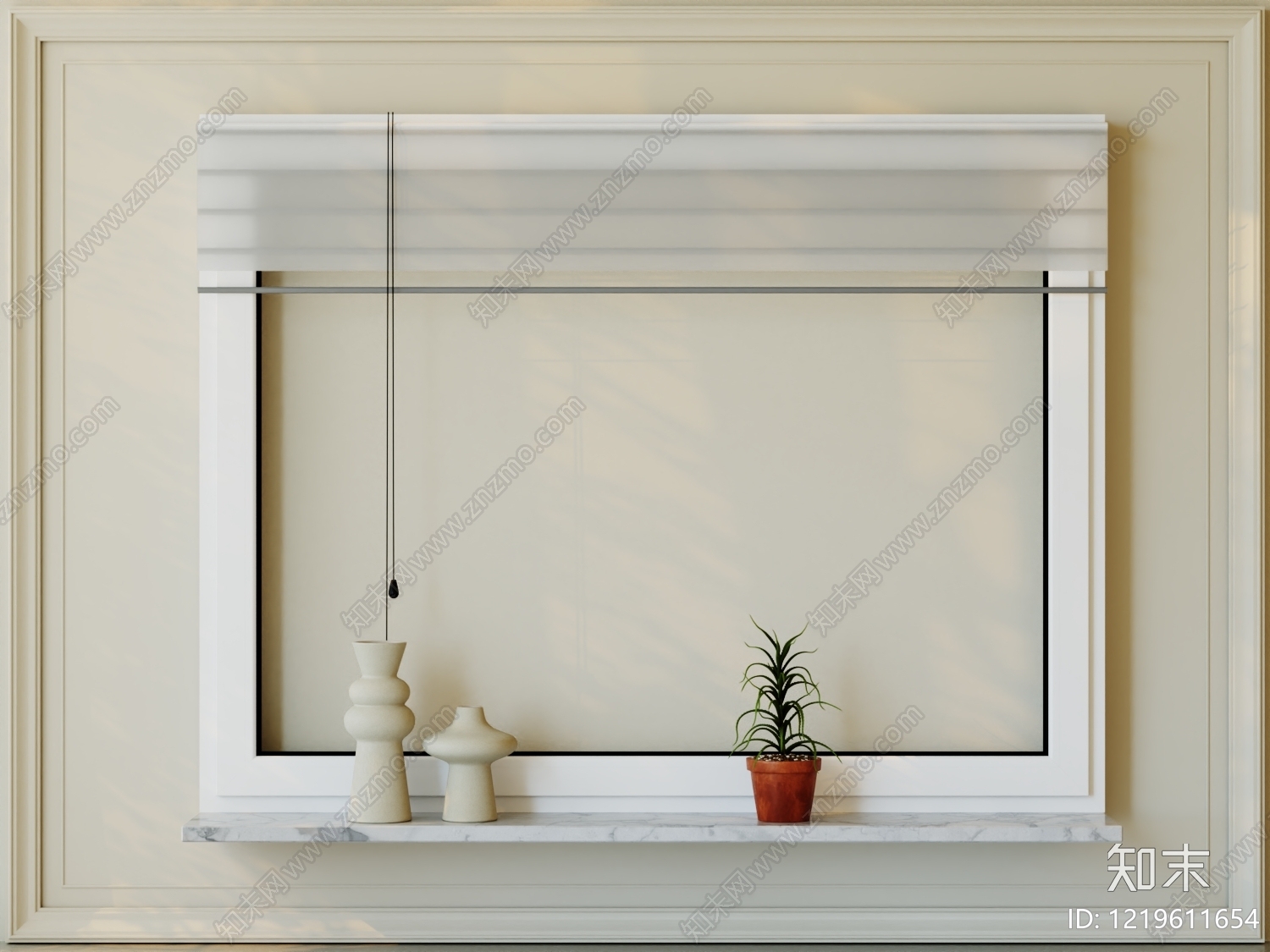 奶油风阳台3D模型下载【ID:1219611654】