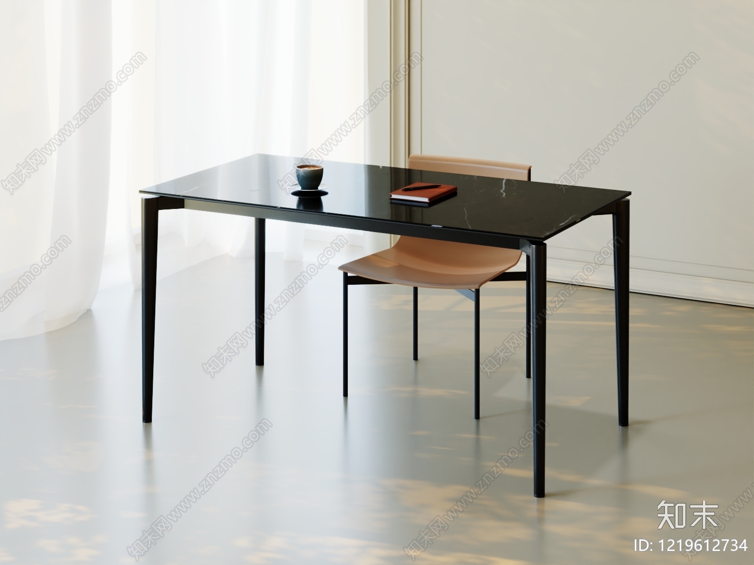 极简餐桌3D模型下载【ID:1219612734】