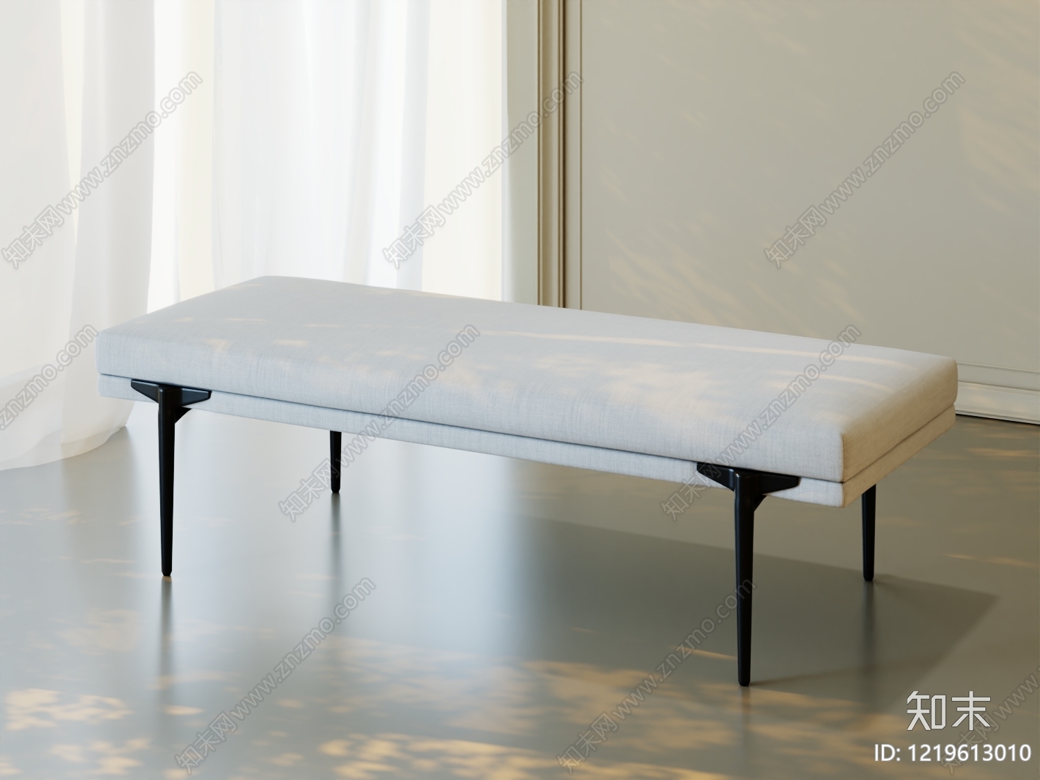 极简沙发凳3D模型下载【ID:1219613010】