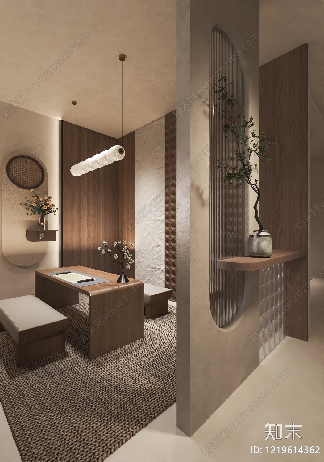 禅意茶室3D模型下载【ID:1219614362】
