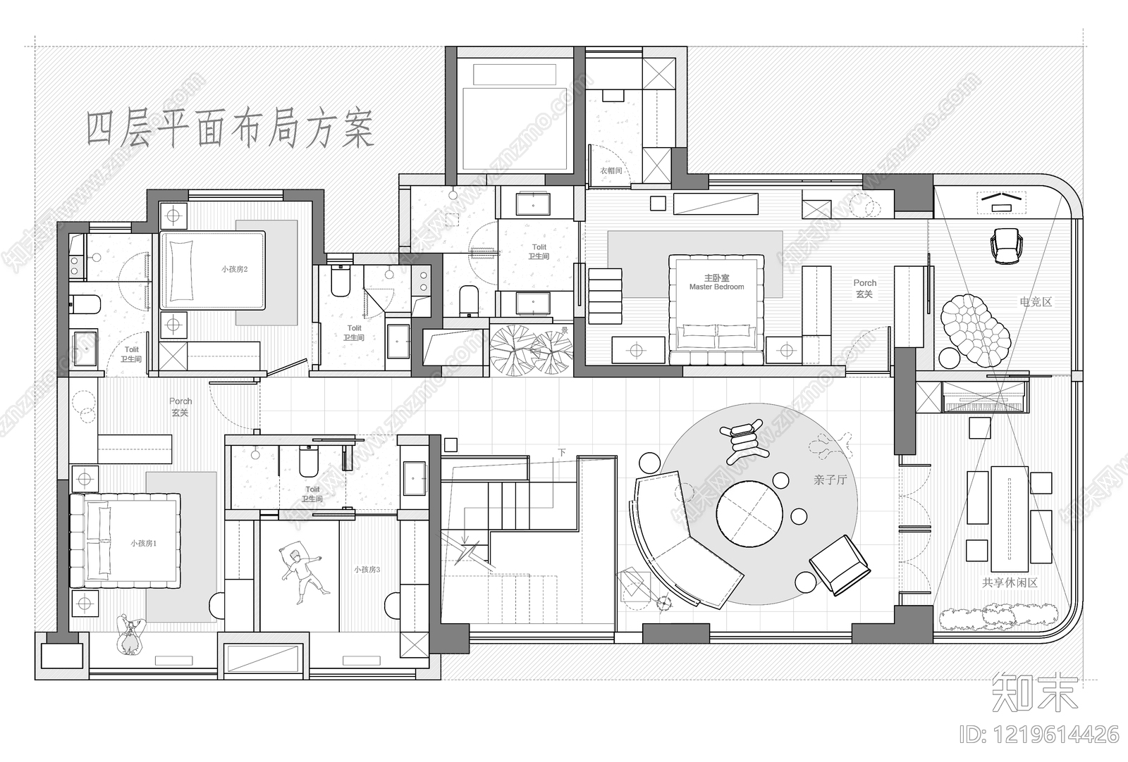 别墅cad施工图下载【ID:1219614426】