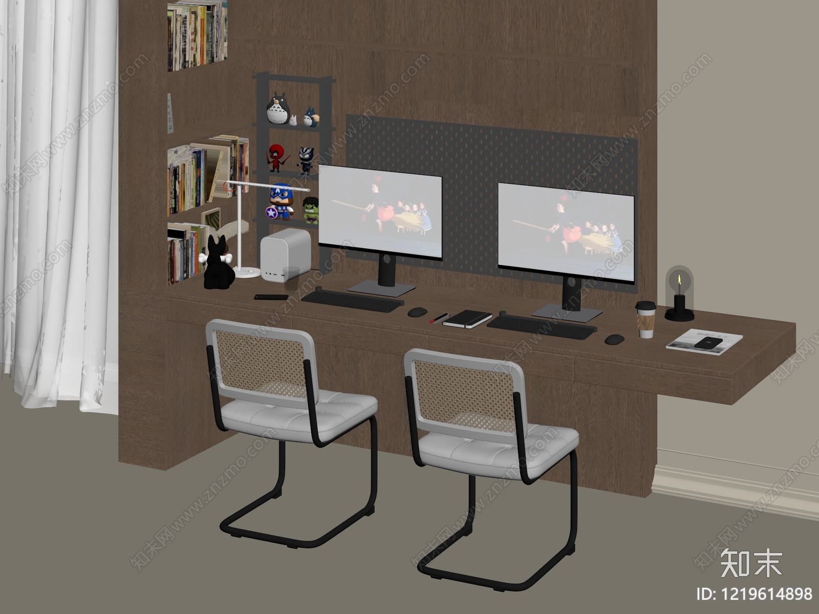 北欧书桌椅SU模型下载【ID:1219614898】