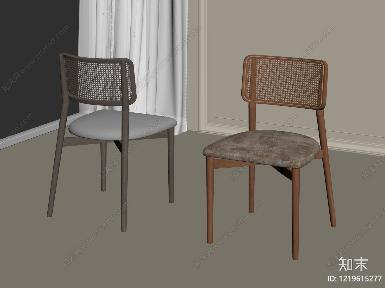 北欧餐椅3D模型下载【ID:1219615277】