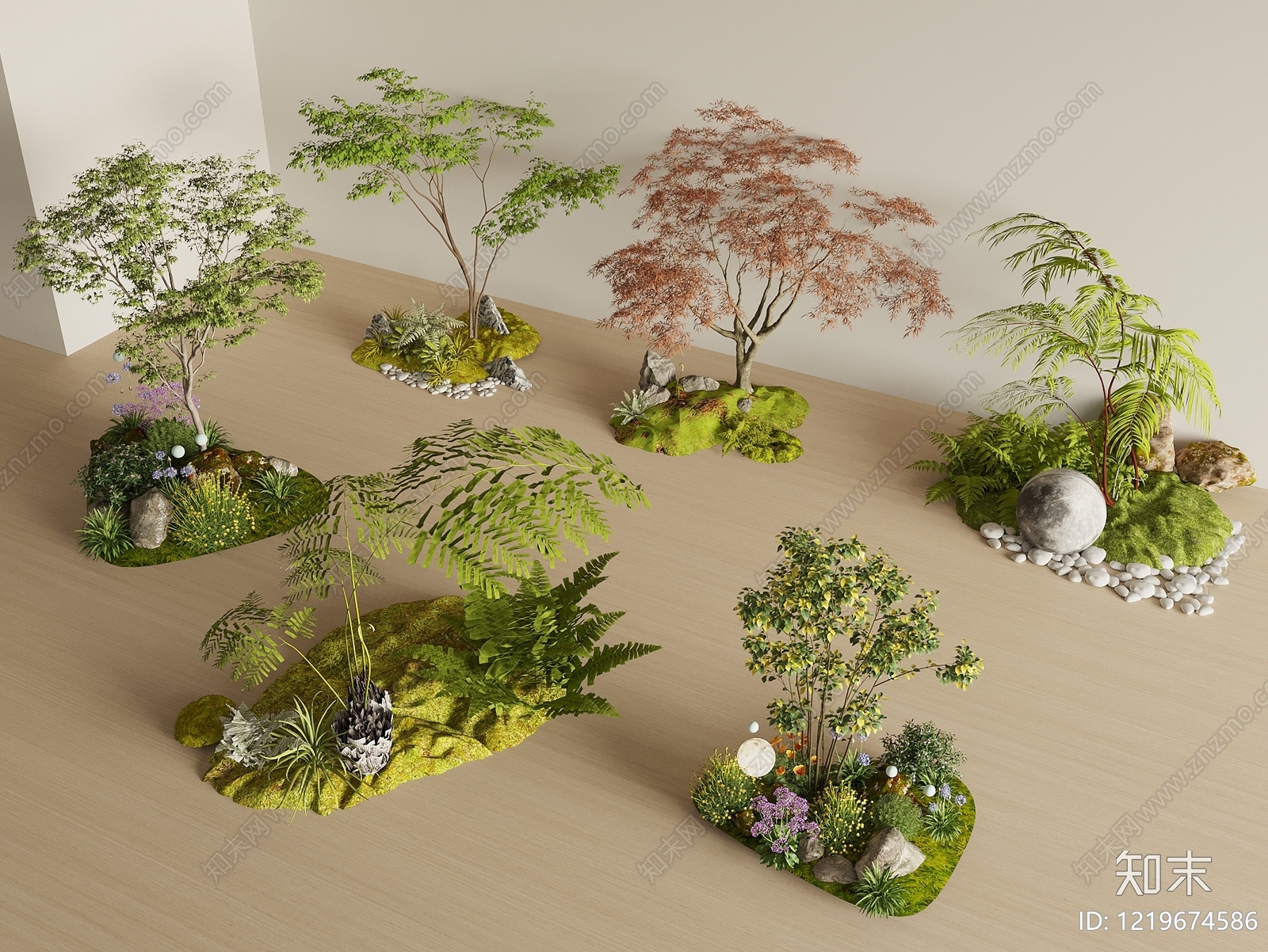 禅意室内景观3D模型下载【ID:1219674586】