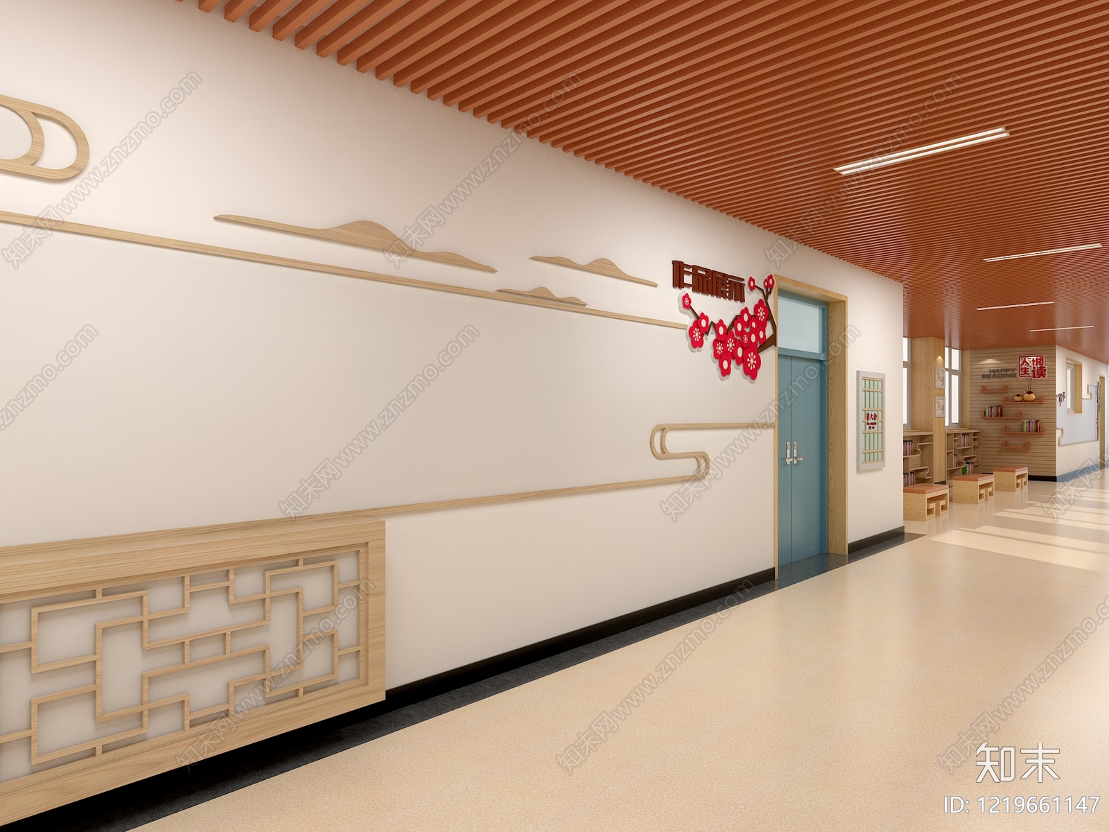 新中式其他学校空间SU模型下载【ID:1219661147】