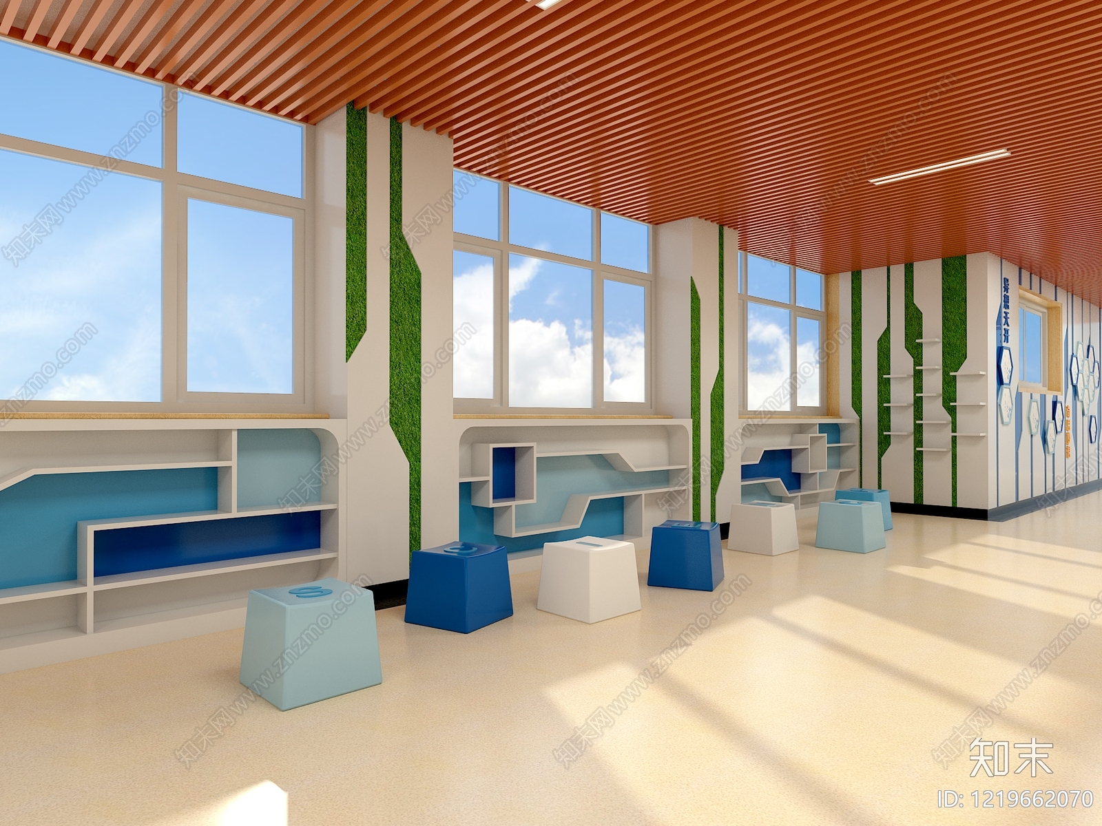现代简约其他学校空间SU模型下载【ID:1219662070】