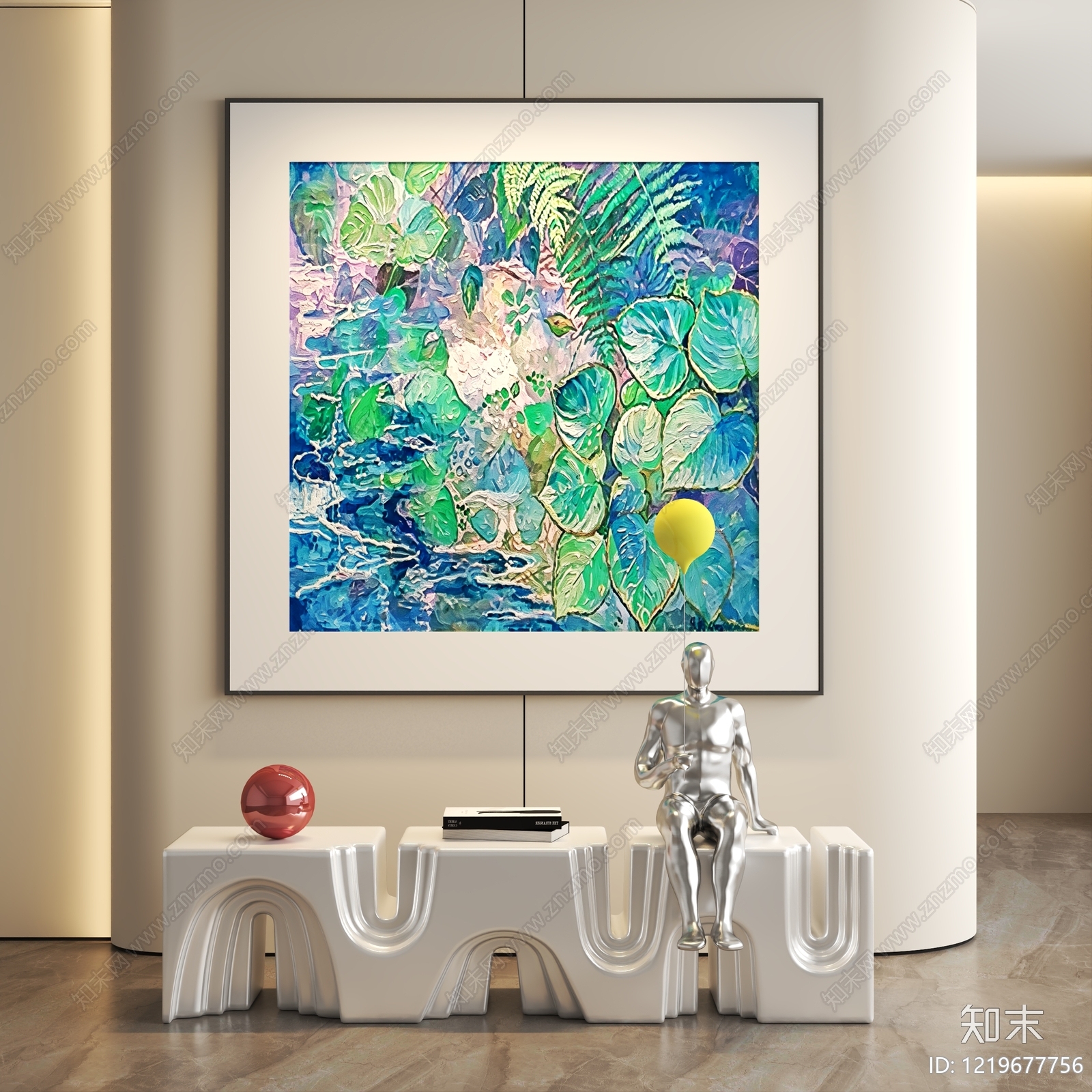 现代简约挂画3D模型下载【ID:1219677756】
