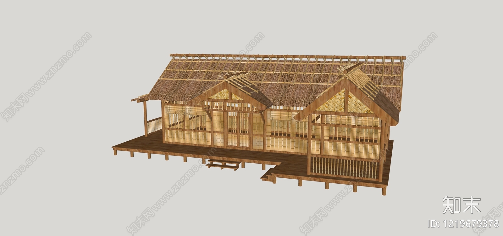 乡土建筑风格乡村民房SU模型草图