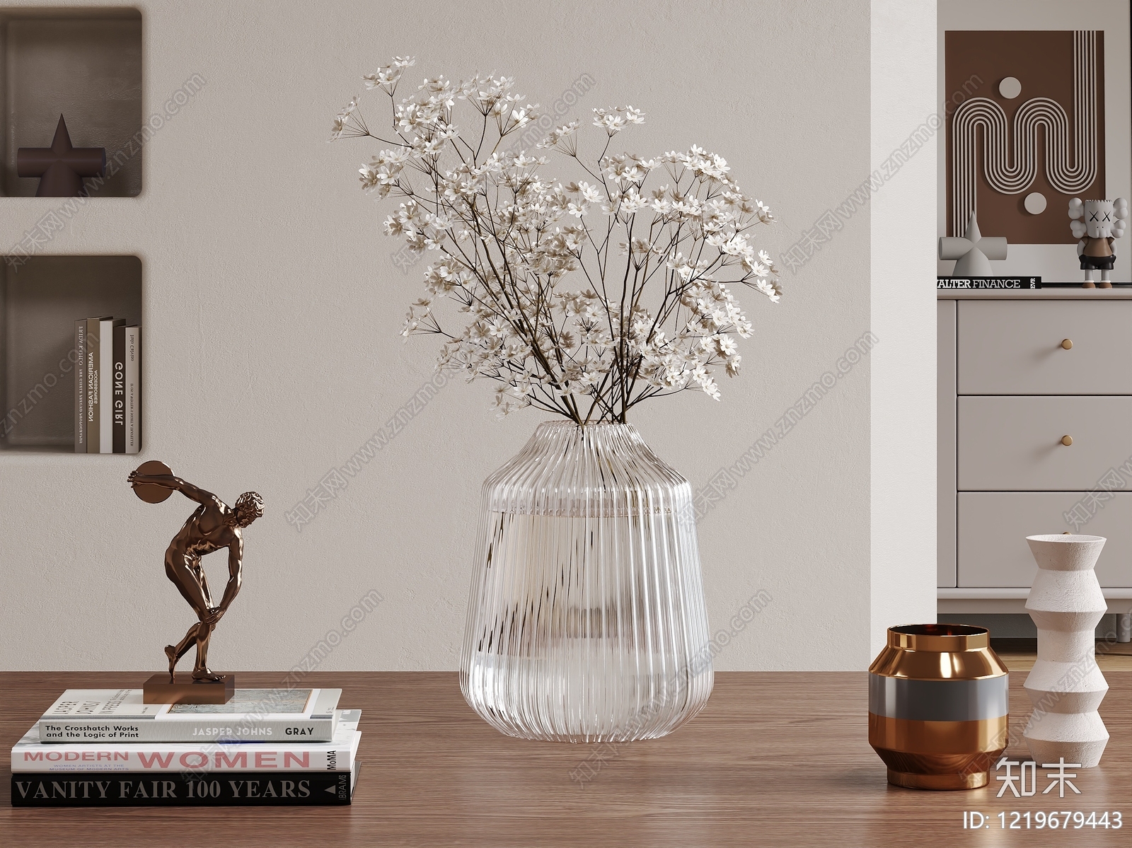 现代简约花瓶3D模型下载【ID:1219679443】