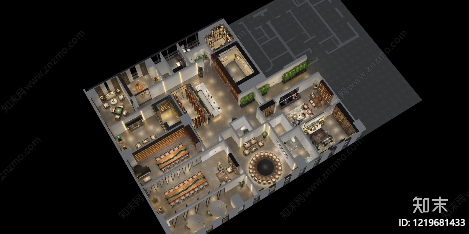 新中式其他商业空间3D模型下载【ID:1219681433】