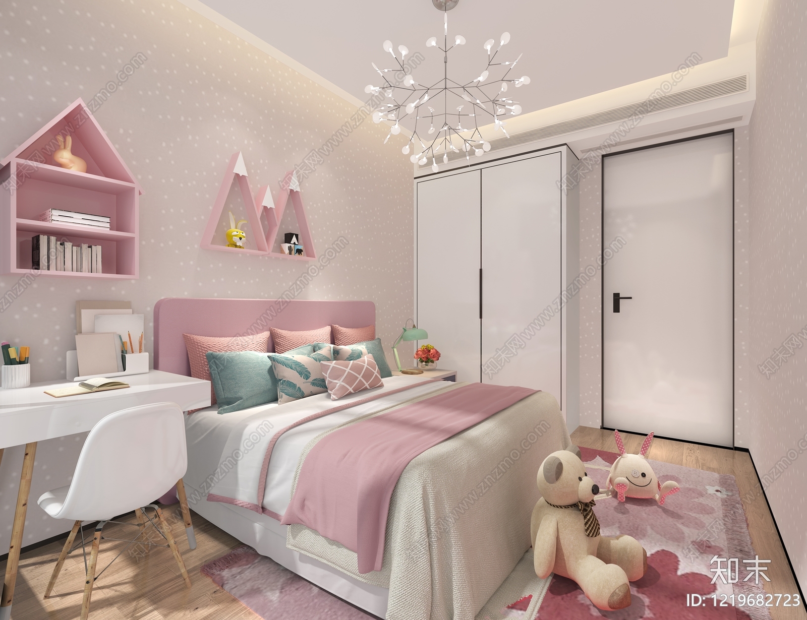 现代简约家居客厅3D模型下载【ID:1219682723】