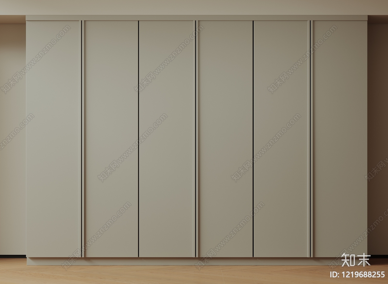 极简衣柜3D模型下载【ID:1219688255】