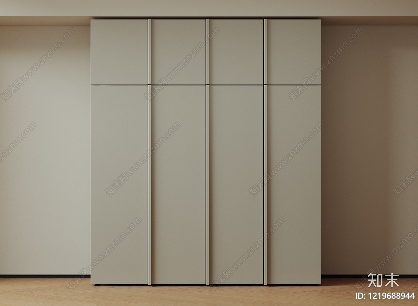 极简衣柜3D模型下载【ID:1219688944】