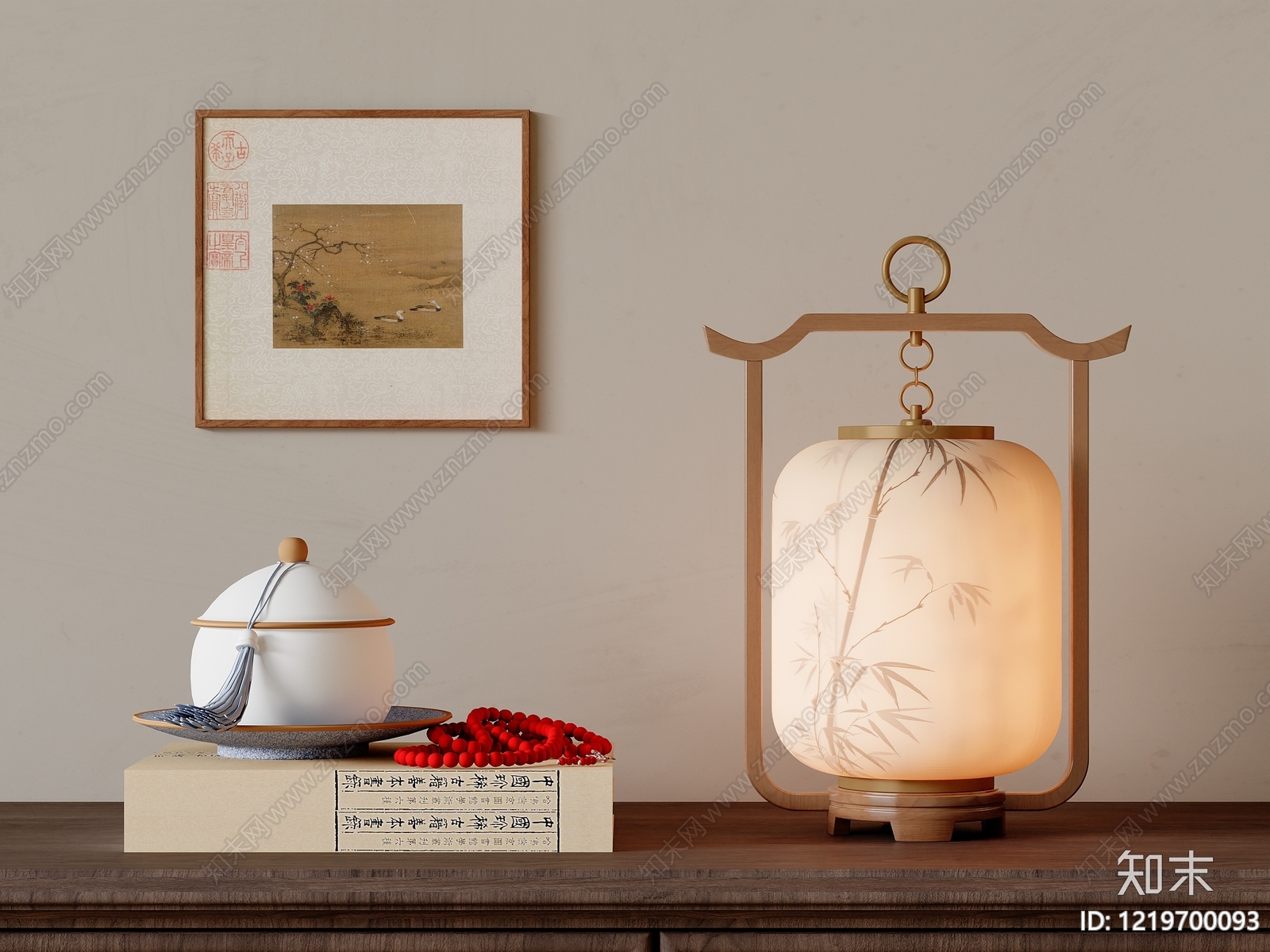 新中式台灯3D模型下载【ID:1219700093】