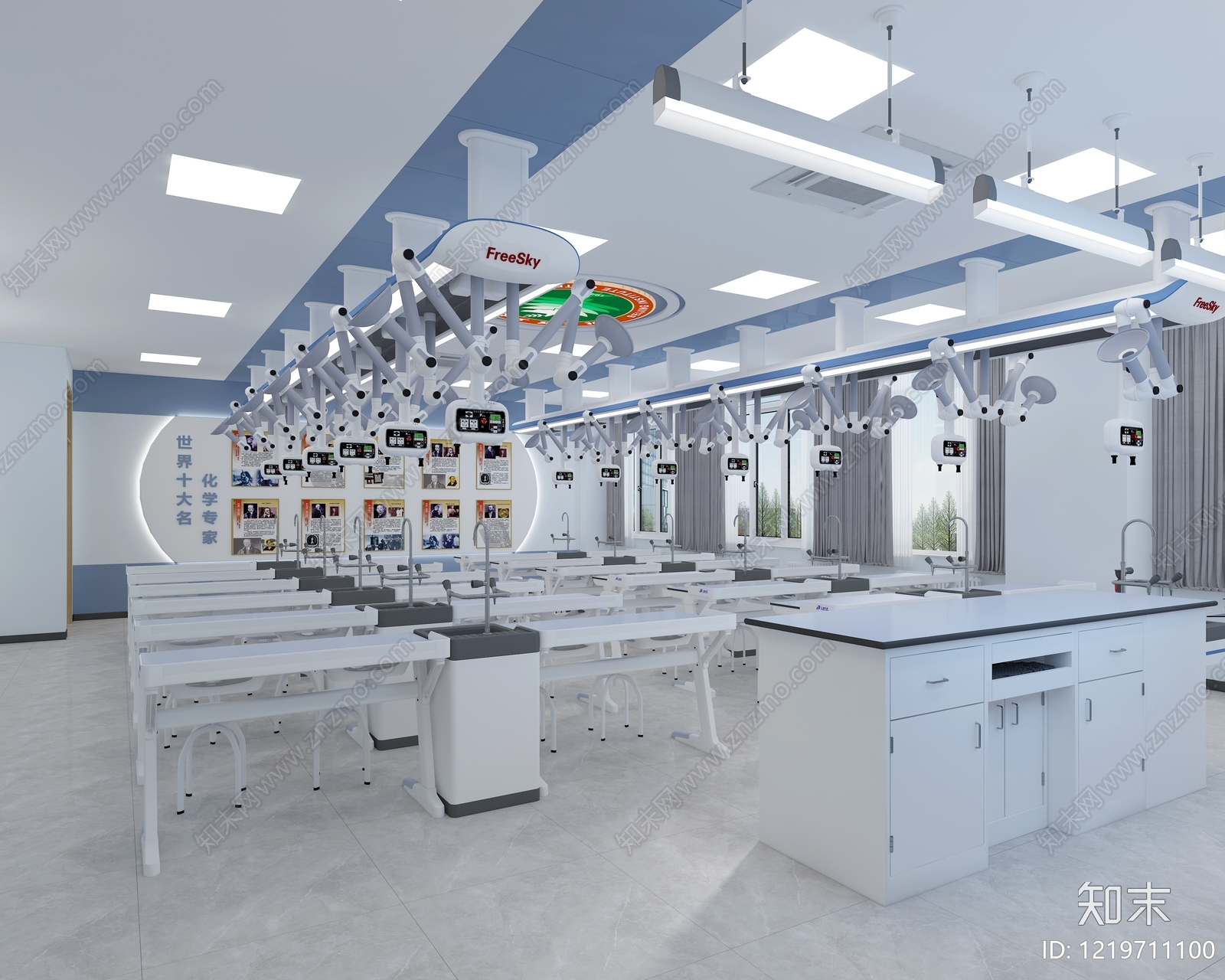 现代简约实验室3D模型下载【ID:1219711100】
