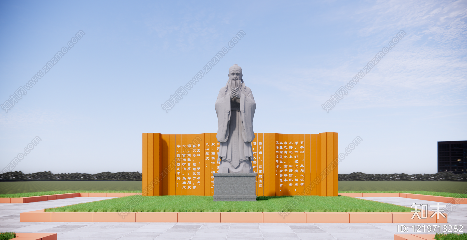 新中式雕塑SU模型下载【ID:1219713282】
