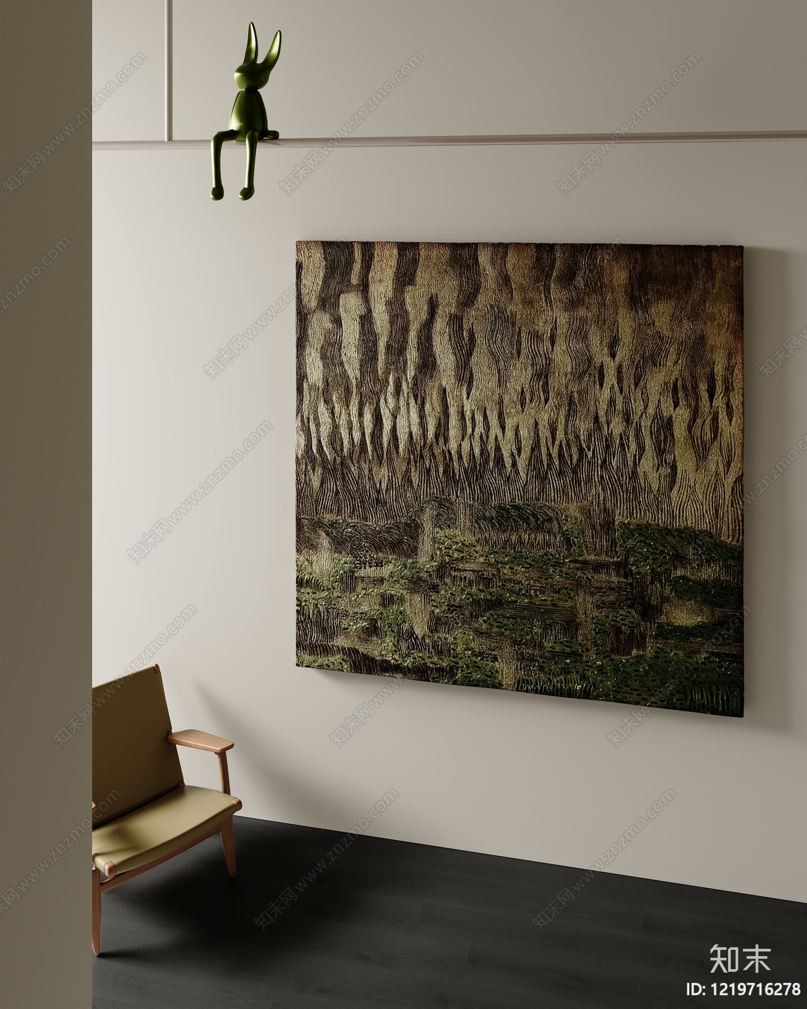 极简卧室挂画3D模型下载【ID:1219716278】