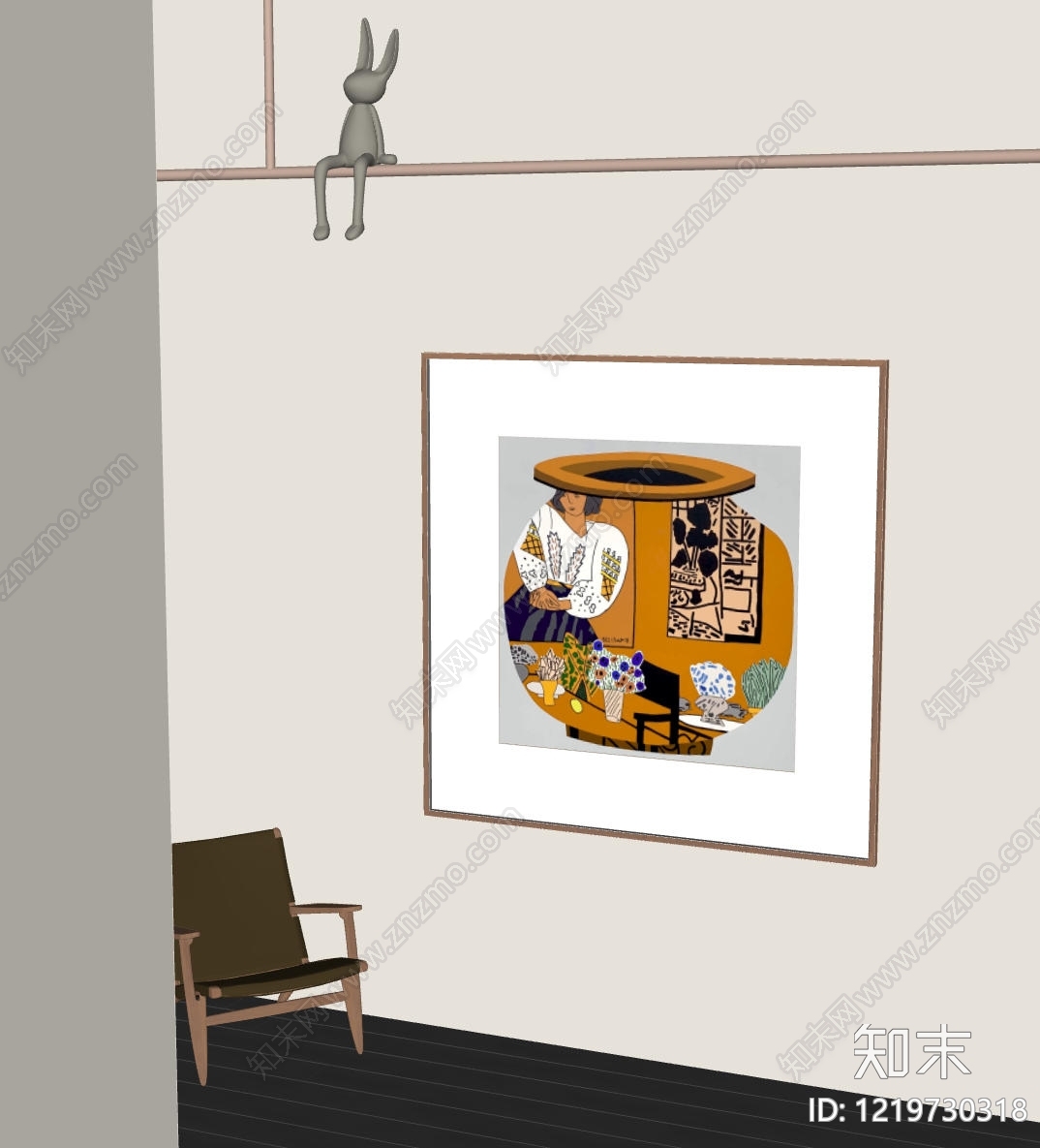 中古风油画SU模型下载【ID:1219730318】