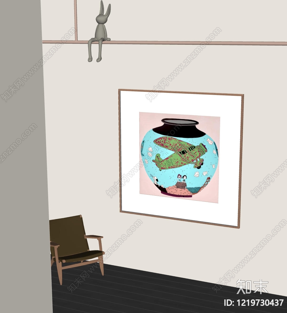 现代简约儿童挂画SU模型下载【ID:1219730437】