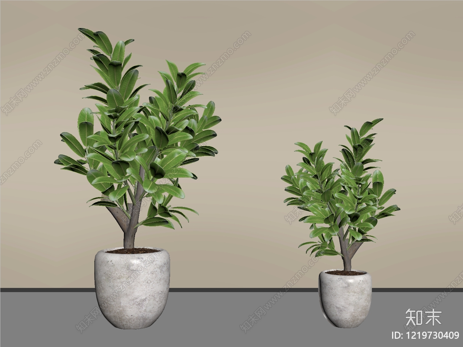 现代简约盆栽SU模型下载【ID:1219730409】