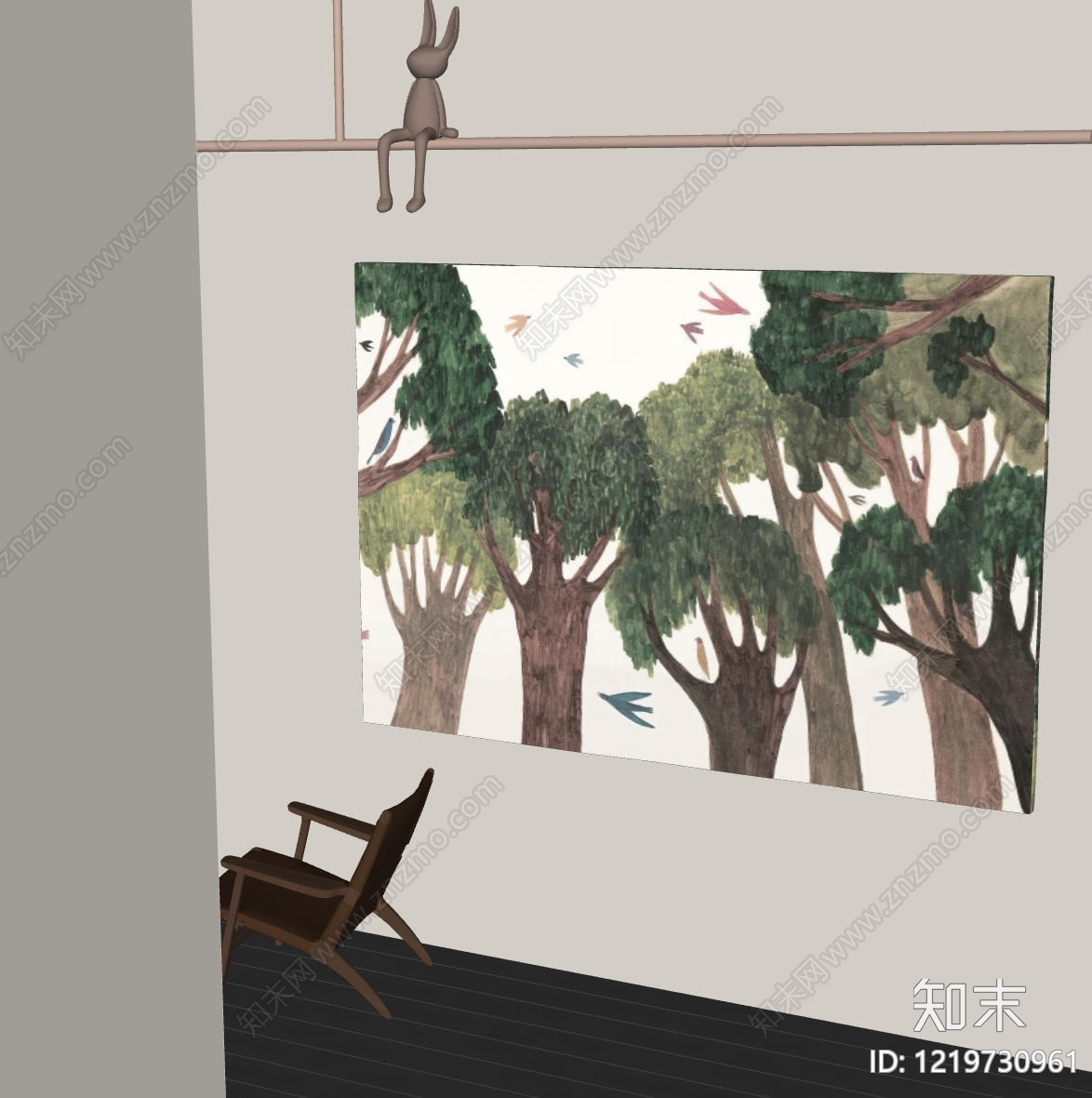 北欧风儿童挂画SU模型下载【ID:1219730961】