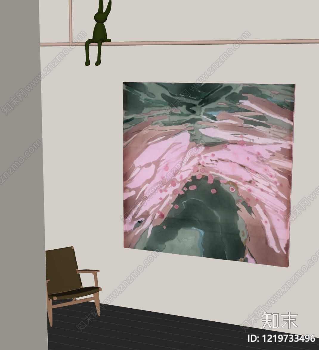 现代简约油画SU模型下载【ID:1219733496】