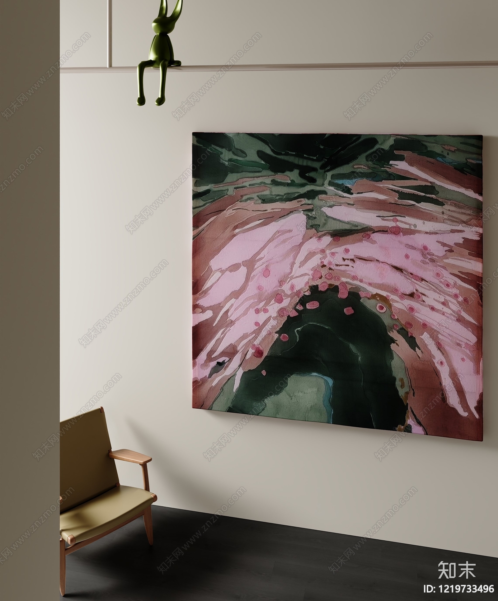 现代简约油画SU模型下载【ID:1219733496】