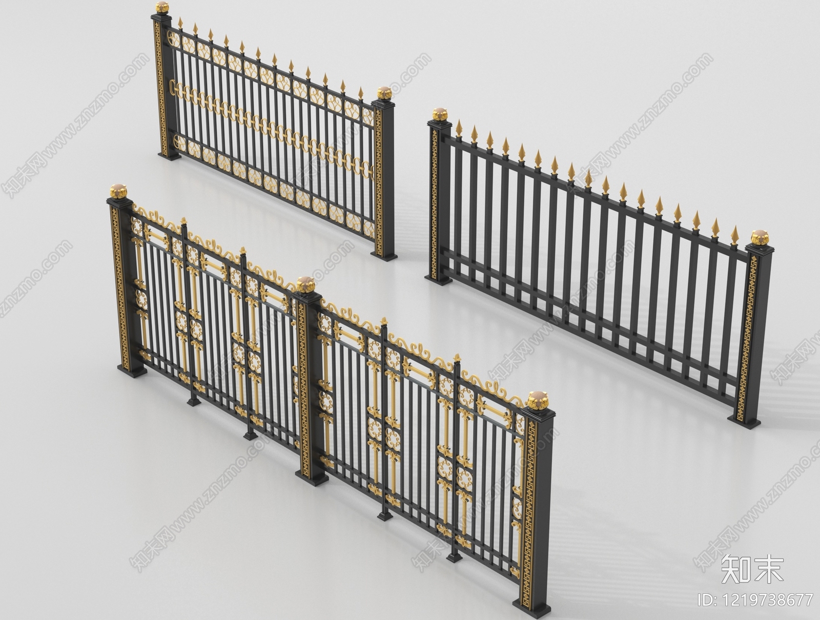 欧式栏杆3D模型下载【ID:1219738677】