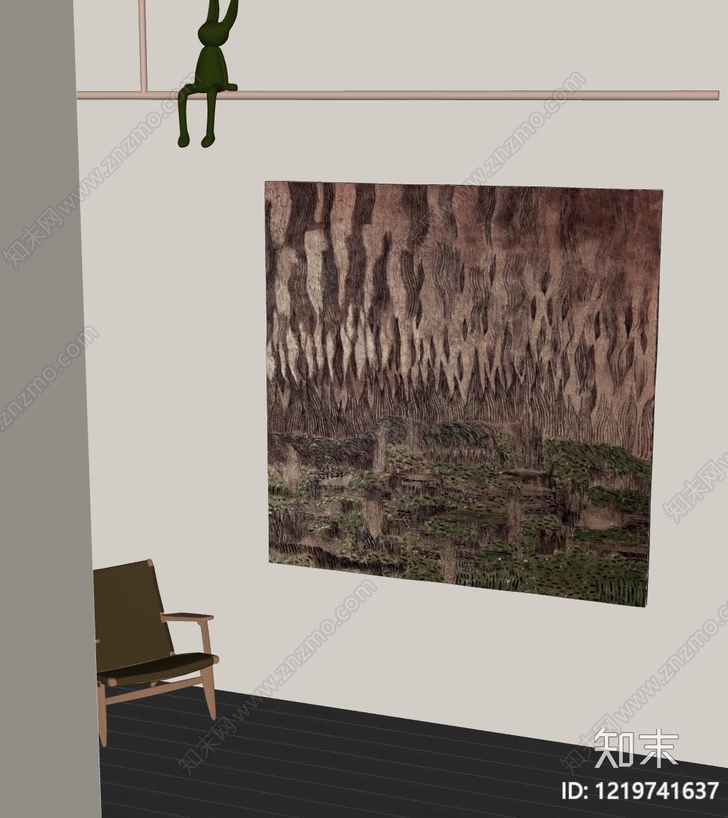 侘寂抽象画SU模型下载【ID:1219741637】