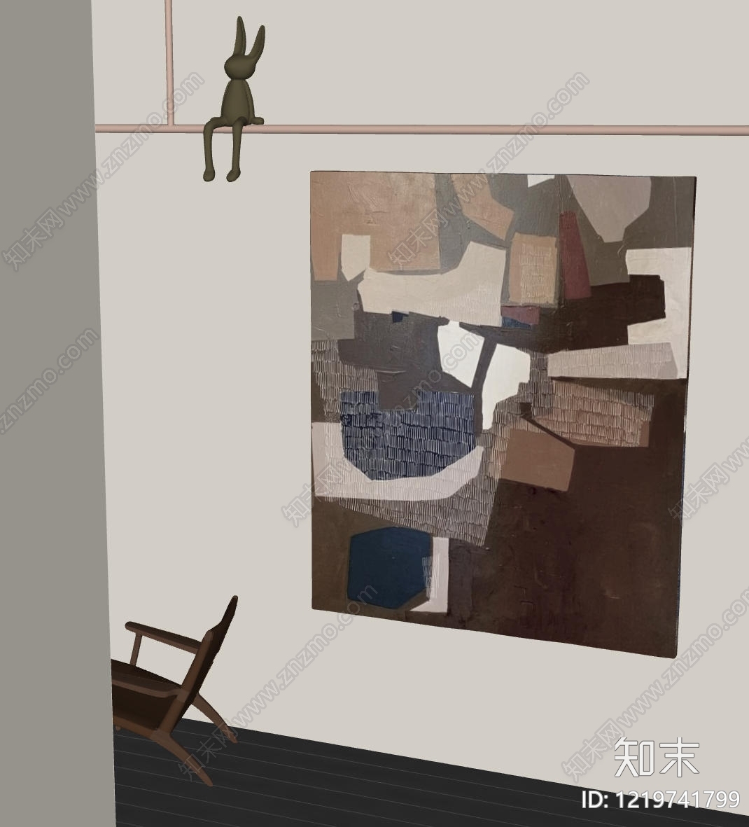 极简风油画SU模型下载【ID:1219741799】
