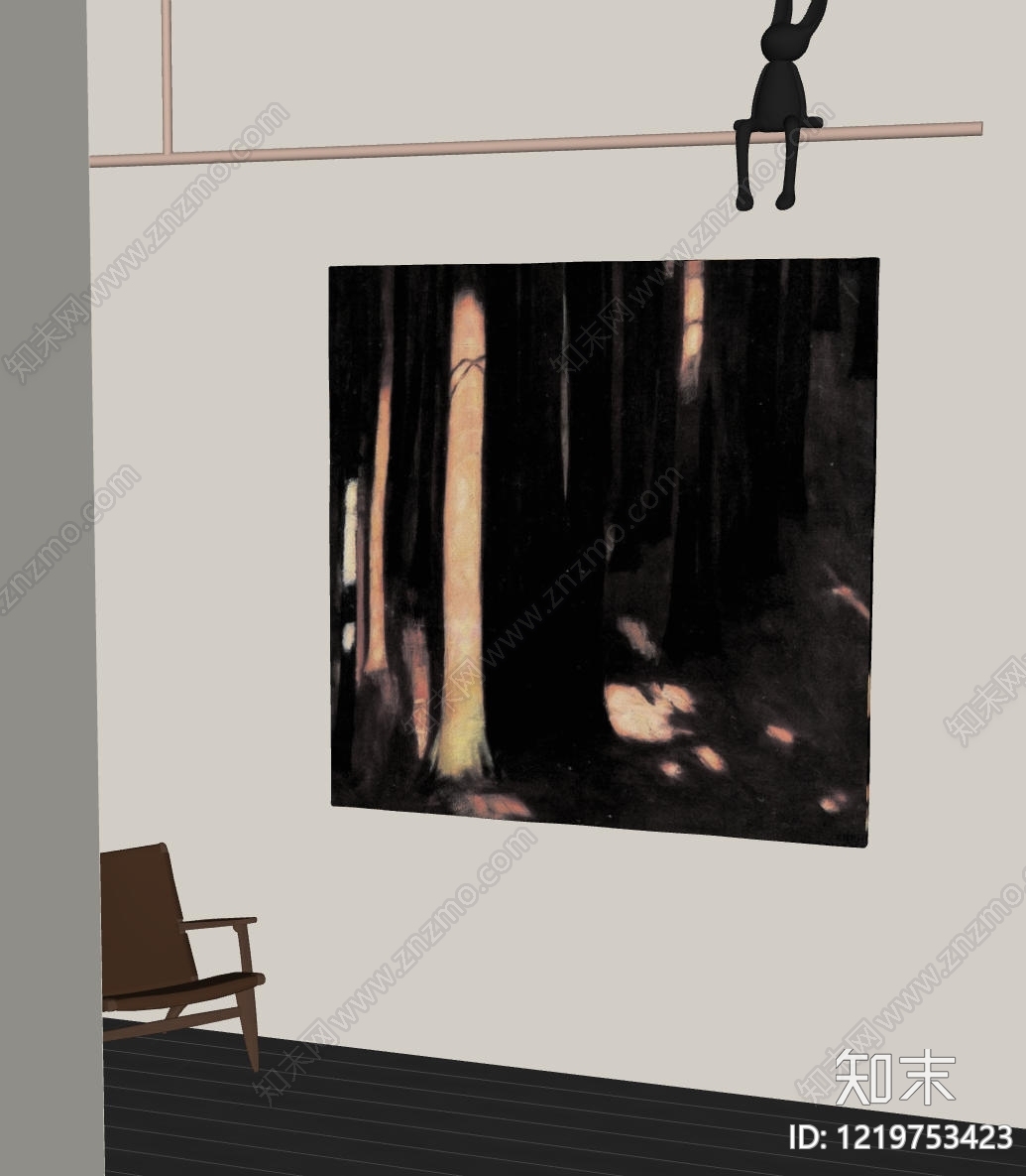 极简油画SU模型下载【ID:1219753423】