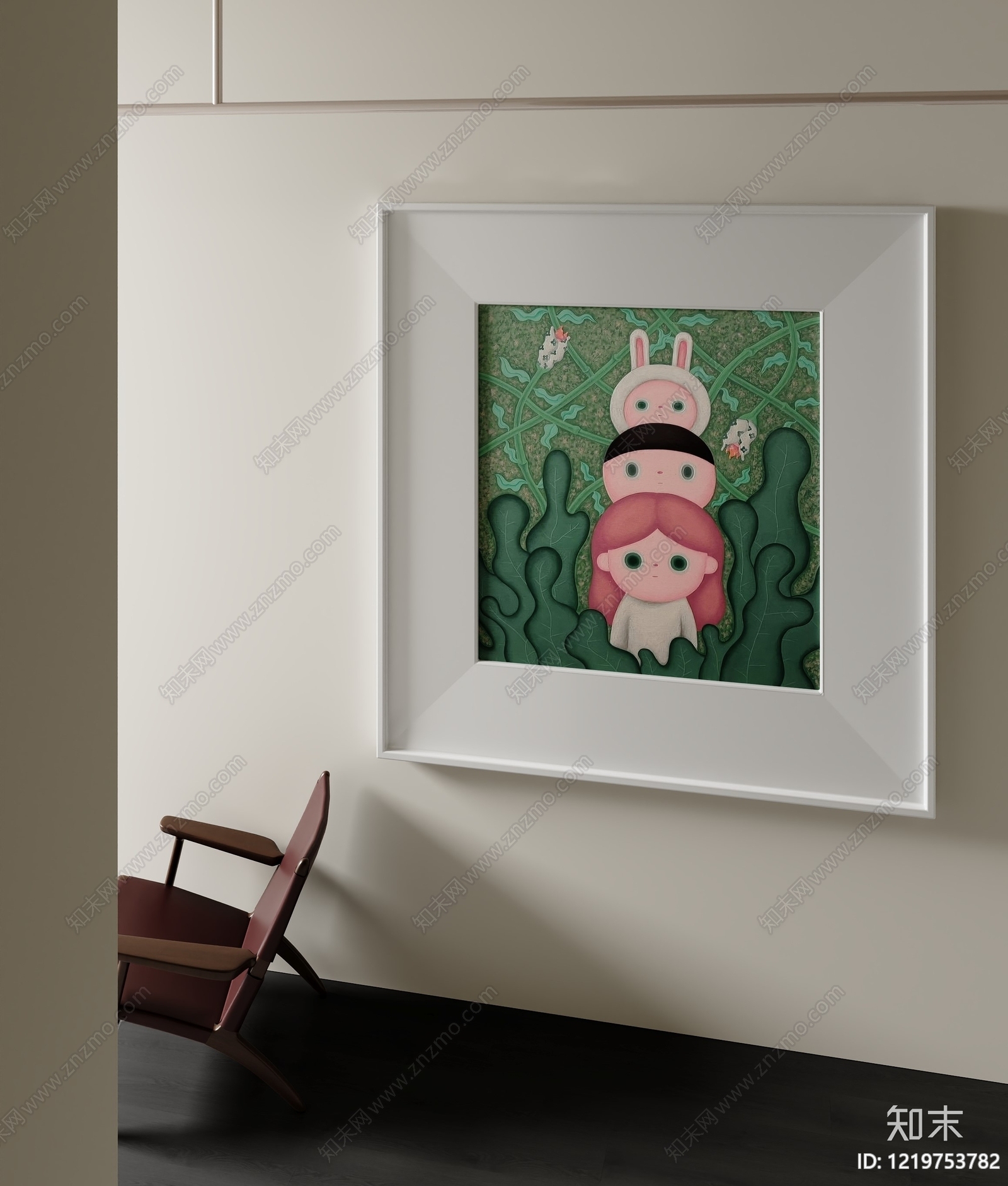现代简约儿童挂画SU模型下载【ID:1219753782】