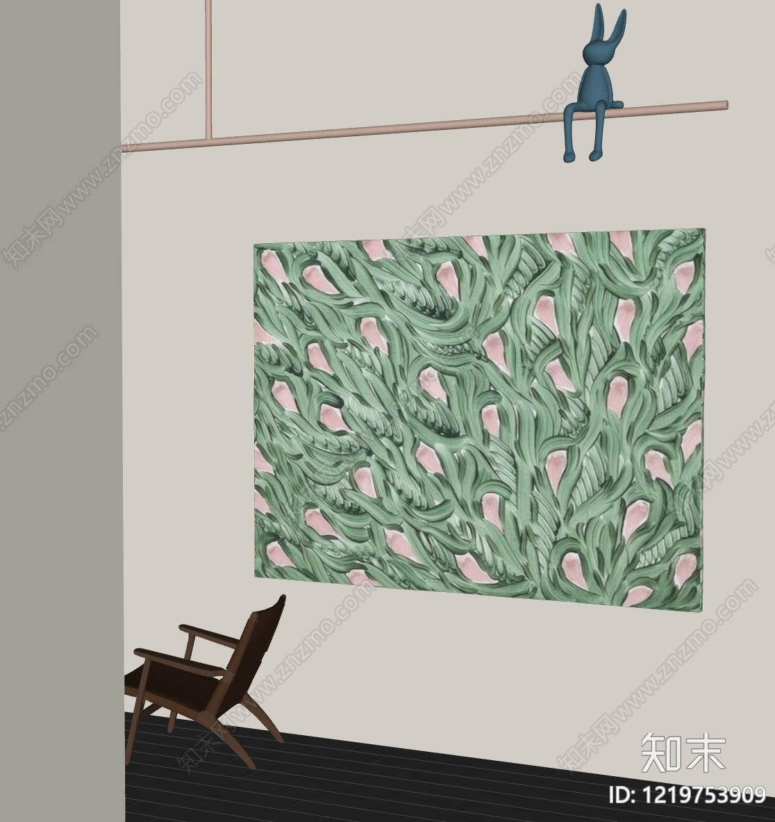 现代简约油画SU模型下载【ID:1219753909】