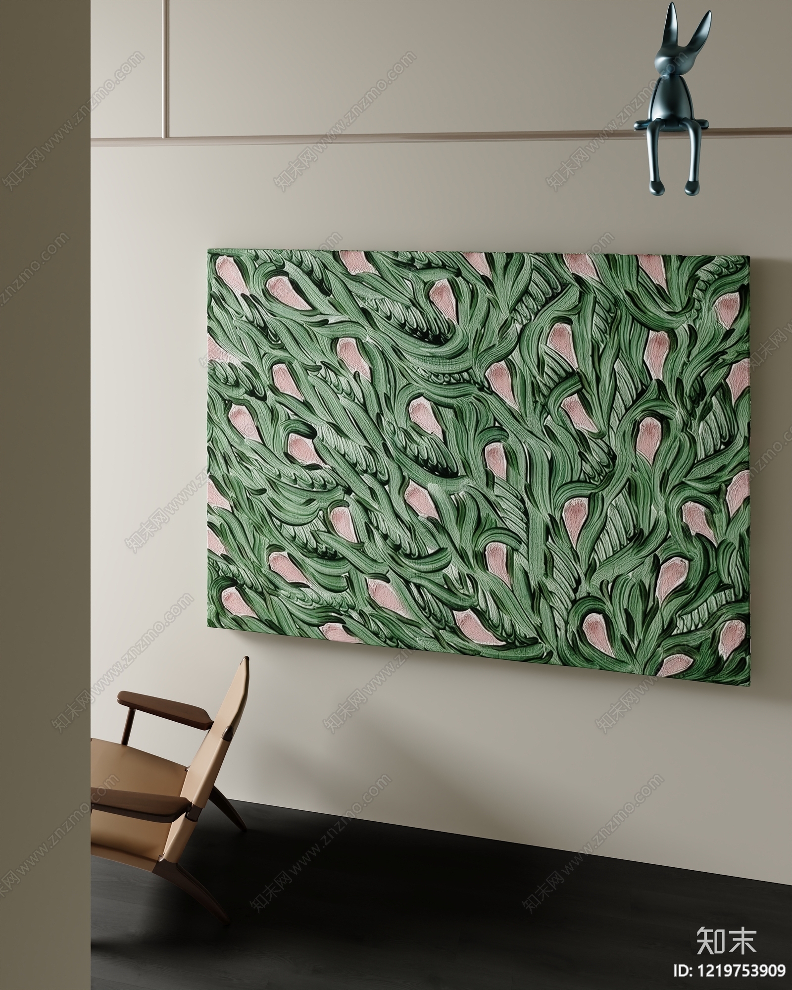 现代简约油画SU模型下载【ID:1219753909】