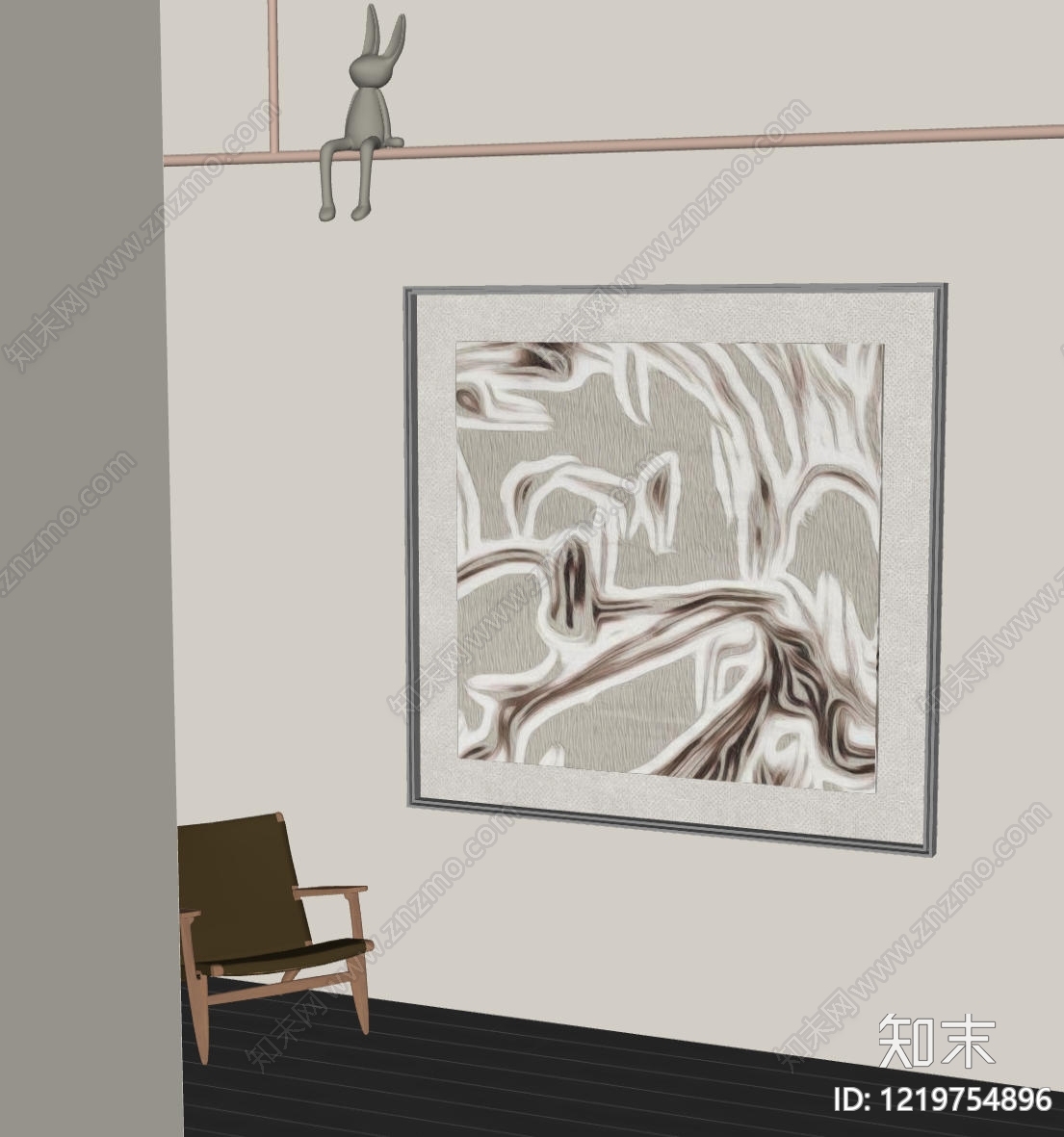 现代简约抽象画SU模型下载【ID:1219754896】