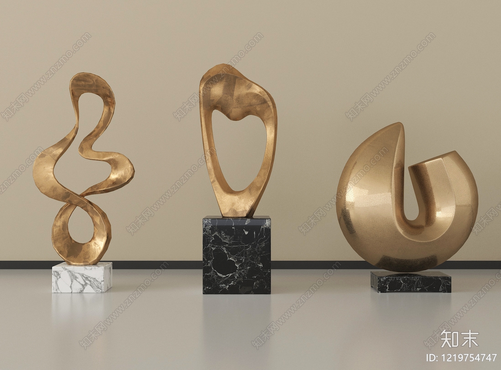 意式极简雕塑摆件3D模型下载【ID:1219754747】