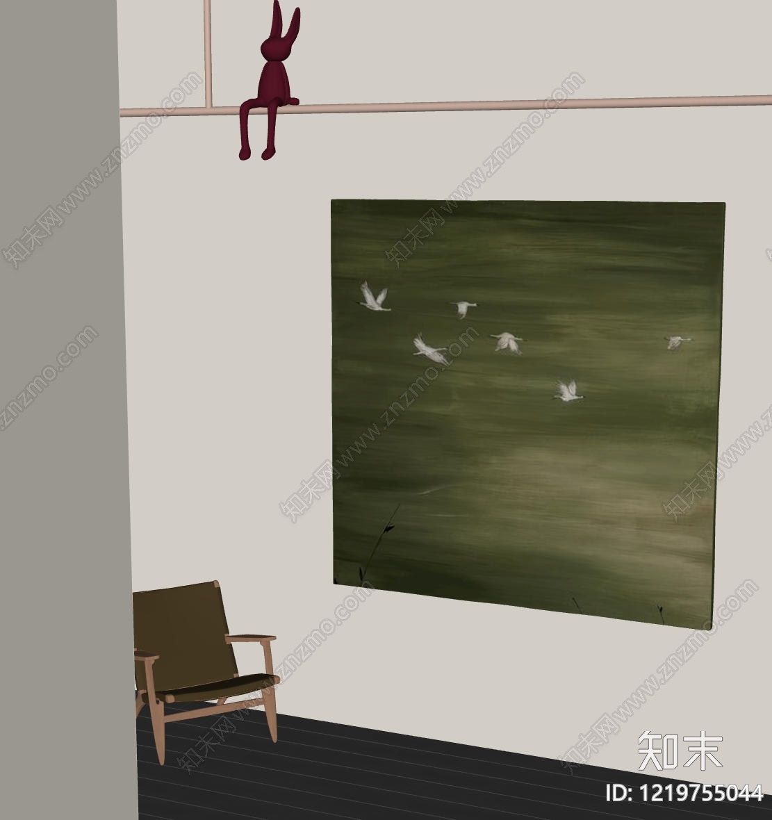 侘寂儿童挂画SU模型下载【ID:1219755044】